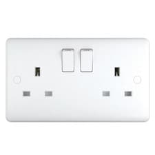 Image of st2021 chint 13a 2 gang switched socket, single pole