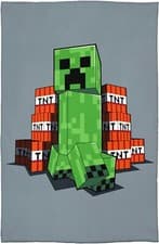 Image of Minecraft Creeper TNT Fleece Blanket Throw