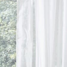 Image of Pineapple Elephant Voile Curtain Panel Aletta Tufted Stripe Slot Top White