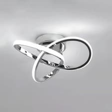 Image of 22W LED Ceiling Light Silver Metal Cool Light Chandelier Bedroom Living Room