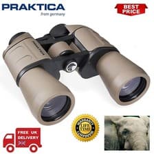 Image of PRAKTICA Falcon 10x50 mm Binoculars - Sand, PRA185 (UK Stock)