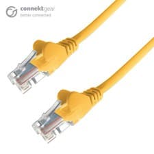 Image of 5m RJ45 CAT6 UTP Stranded Flush Moulded LS0H Network Cable - 24AWG - Yellow