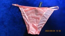 Image of ANN SUMMERS PEACH BRAZILIAN BRIEFS SIZE 14 NWT 'THE DELICACY'