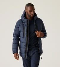 Image of Regatta Men's Layska Padded Jacket Navy Waterproof Windproof Coat Size 2XL