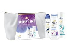 Image of Dove Unwind Beauty Bag Advanced Care Collection Ladies Gift Set