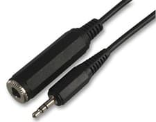 Image of 3.5mm Stereo Jack Plug Small to Big 6.35mm Jack Socket AUX Extension Lead 1.8m