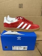 Image of New Adidas Originals Gazelle Indoor Scarlet Red Gum UK 10 H06261 