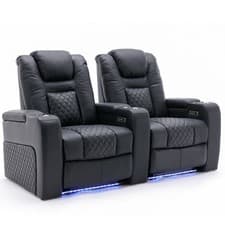 Image of BROADWAY ELECTRIC RECLINER CINEMA CHAIR 1,2,3 & 4 SEATER AIR LEATHER SOFA