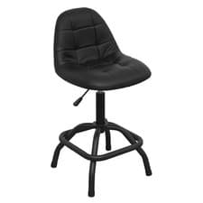 Image of Sealey SCR01B Workshop Stool Pneumatic Adjustable Height Swivel Seat & Back Rest