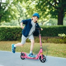 Image of Scooter for Kids, Foldable Kick Scooter with Adjustable Handlebar, Black