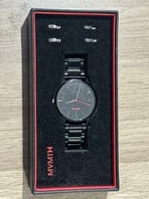 Image of Mens MVMT Black Watch Analog Stainless Steel Strap With Extra Links