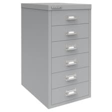 Image of Bisley Steel Office Home Filing Cabinet 6 Metal Drawers A4 Size Various Colours