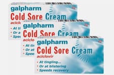 Image of 3x Cold Sore Cream 2g 5% Cold Sores of Lips and Face Tingling Blistering