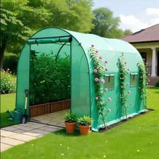 Image of Polytunnel Galvanised Steel Frame Greenhouse Pollytunnel Poly Tunnel 2.5m x 2m