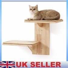 Image of Cat Wall Shelves 2 Platforms Tree Shape Wall Mounted Cat Furniture Perch for Cat