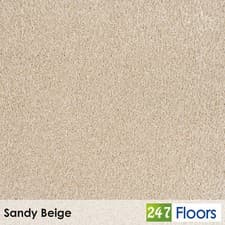 Image of Sandy Beige Vienna Saxony Carpet Luxury Soft 21mm Thick Deep Pile Lounge Bedroom
