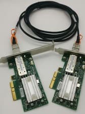 Image of 2x Mellanox MCX311A-XCAT CX311A ConnectX-3 EN Network Card 10GbE 3M SFP+ cable