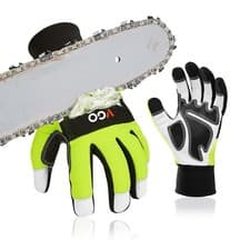 Image of VGO Chainsaw Gloves 12-Layer Protection on Left Hand Safety Forestry Work Glove