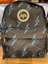 Image of Hype Unisex Iconic Lightning Black/Blue Backpack BP4 RRP £29.99