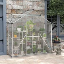 Image of 6x2.5ft Garden Green House Walk In Polycarbonate Outdoor Patio Greenhouse Unit