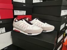 Image of Hugo Boss Parkour Runn Trainers Mens White Sneakers Size 6 brand new boxed 