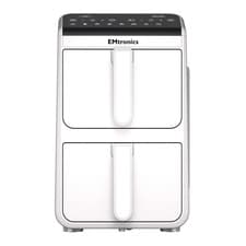 Image of EMtronics 10L Stack Dual Air Fryer Double Basket Large Family Size - White