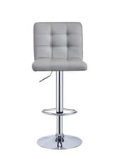 Image of Bar Stools Set of 2 PU Leather Swivel Height Adjustable Bar Chairs With Backrest