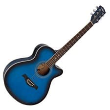 Image of Single Cutaway Electro Acoustic Guitar by Gear4music Blue