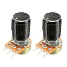 Image of WH148 1K 10K 20K 50K 100K 500K 15mm 3 Pin Aluminium Linear Rotary Potentiometer