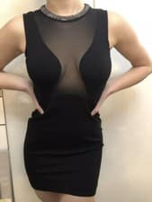 Image of New black bodycon Topshop dress, Size 10, RRP £35!