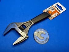 Image of Bahco 9029 Chrome ERGO Adjustable Wrench 170mm Extra Wide Jaw 32mm Mechanic Tool
