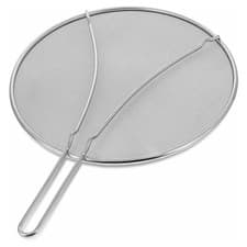 Image of 13Inch Stainless Steel Fine Mesh Splatter Screen with Resting Feet Kitchen