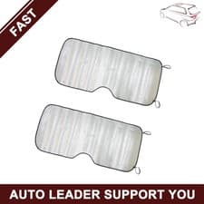 Image of 2 Pcs Aluminium Foil Foldable Car Window Windshield Sun Shade Visor 140cm x 70cm