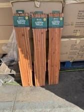 Image of 3 Light Brown 6ft X 2ft Wooden Expanding Garden Trellis 1.8m X 60cm