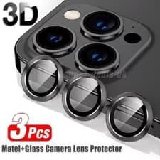 Image of Camera Lens Protector for iPhone 17 14 15 16 Pro Max Metal Ring Glass Lens Cover