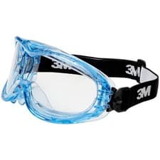 Image of 3M Fahrenheit Safety Goggles Anti-Scratch Coating Blue Black