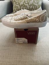 Image of Vans Authentic Peace Paisley Peace True White Tan Size 8 VN0A5KRDATI
