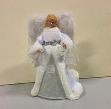 Image of New Design 30cm Tree Top Angel White/Silver Christmas Decoration