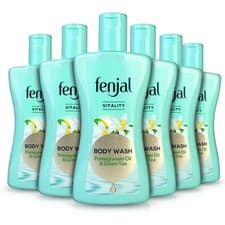Image of 6x Fenjal Vitality Luxury Body Wash Pomegranate Oil & Green Tea 200ml