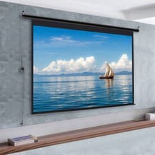 Image of 60-120" Electric / Manual Pull-Down Projector Screen 4:3 White Matte Home Cinema