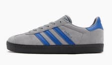 Image of Adidas Gazelle Grey/Blue BNIBWT Size UK5.5 JQ2726 Junior