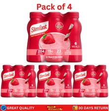 Image of SlimFast Strawberry 24x325ml Meal Replacement Shakes High Protein No Sugar