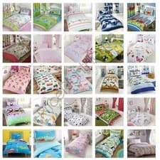Image of JUNIOR DUVET COVER SETS BOYS GIRLS UNICORNS ANIMALS CAMOUFLAGE STARS