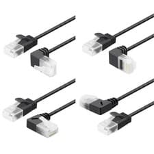 Image of RJ45 Angled UTP Cable Patch Cord 90 Degree Support Ethernet for Cat 6