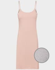Image of Ladies EX NXT 2 Pack Grey Pink Jersey Chemise Sleeveless Cotton Rich Stretch