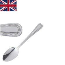 Image of Stainless Steel Bead Dessert Spoons - Pack of 12 for Sophisticated Dining