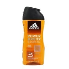 Image of ADIDAS POWER BOOSTER SHOWER GEL FOR MEN 3 IN 1 BODY, HAIR, FACE 250ML