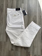Image of BNWT Polo Ralph Lauren Stretch Tailored Slim Fit White Chino W38/L32