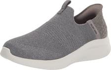 Image of Sneakers Womens, Skechers Slip-Ins Ultra Flex 3.0 Smooth Step, Grey, Size 8 Wide