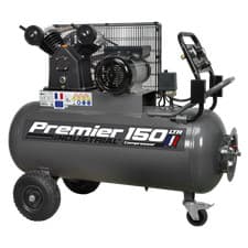 Image of Sealey Air Compressor 150L Belt Drive 3hp With Front Control Panel SAC3153B